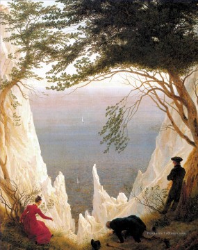 Falaises de craie sur Rugen romantique Caspar David Friedrich Peinture à l'huile